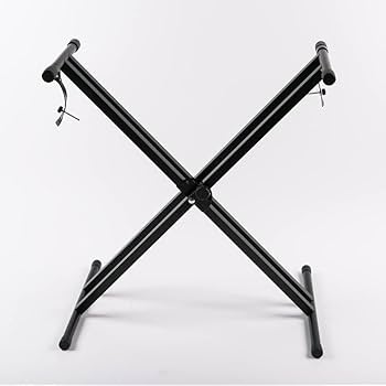 キーボードスタンド x型 折りたたみ ピアノ キーボードベンチ 黒 2513 Amazon | ピアノスタンド ピアノ椅子 セット 折りたたみ X型